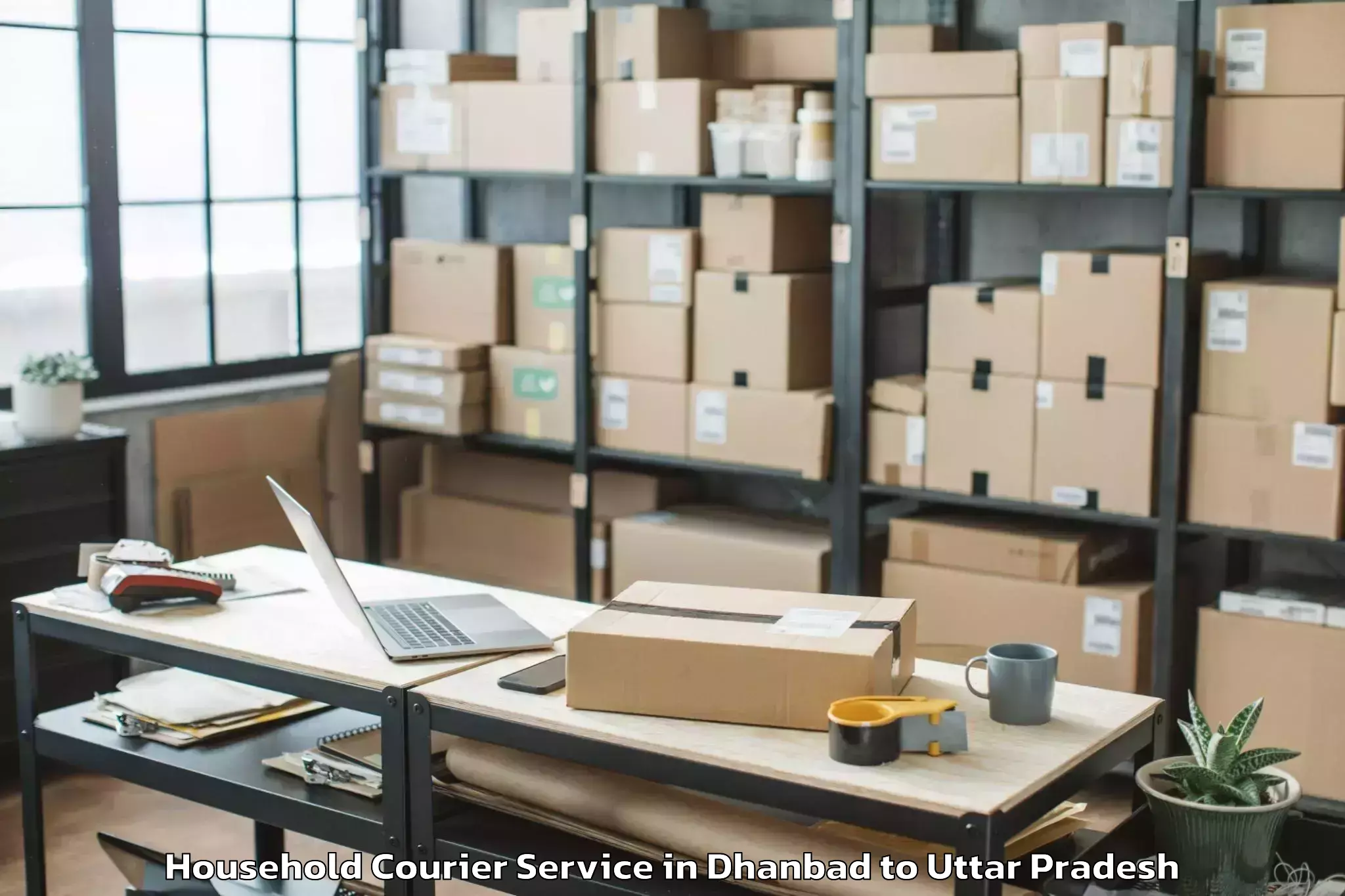 Leading Dhanbad to Aligarh Muslim University Household Courier Provider